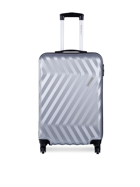 

Nasher Miles Unisex Silver-Toned Hard-Sided Cabin Trolley Suitcase Nasher Miles Lombard