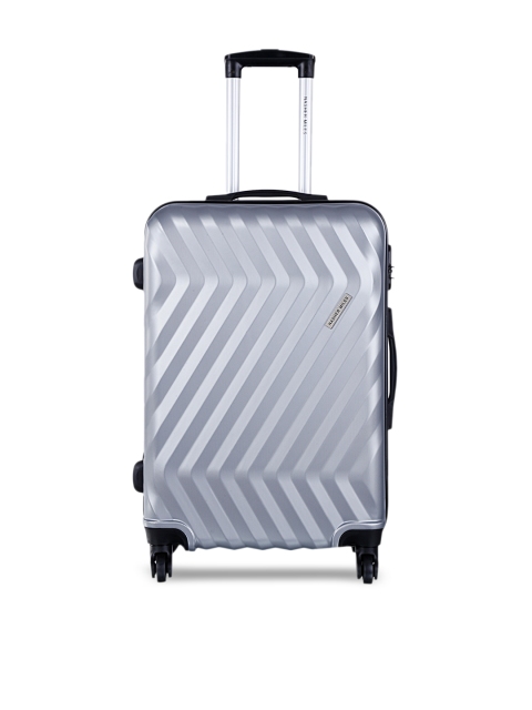 

Nasher Miles Unisex Silver-Toned Hard-Sided Medium Trolley Suitcase Nasher Miles Lombard