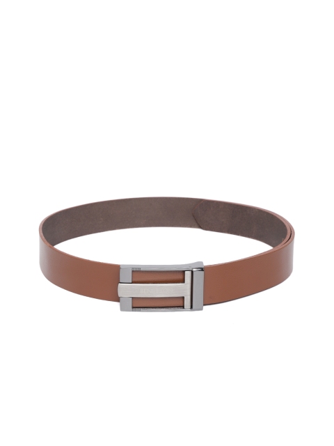

United Colors of Benetton Men Brown Solid Leather Belt