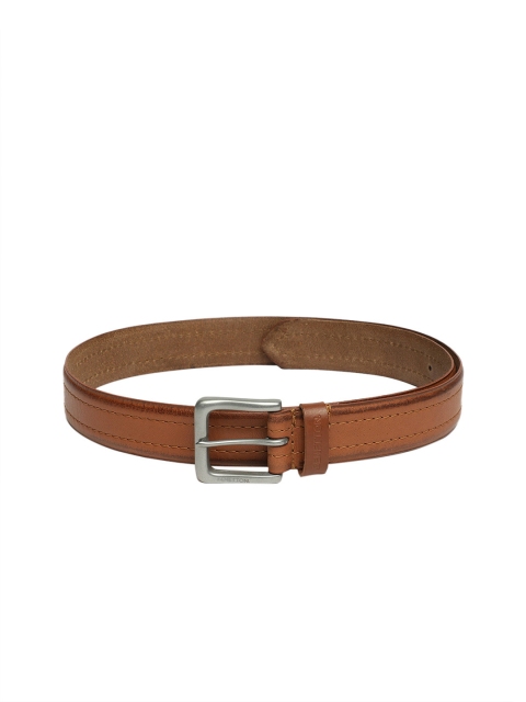 

United Colors of Benetton Men Tan Brown Leather Solid Belt