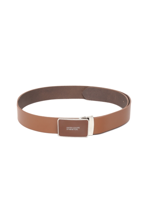 

United Colors of Benetton Men Brown Solid Leather Belt