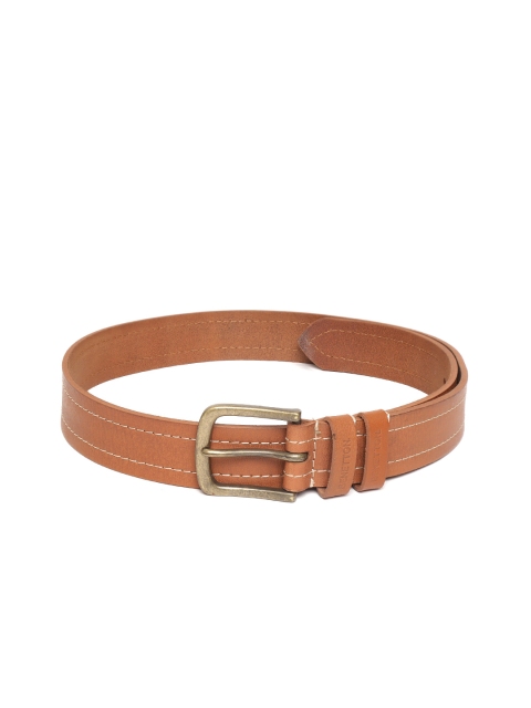 

United Colors of Benetton Men Tan Brown Solid Leather Belt