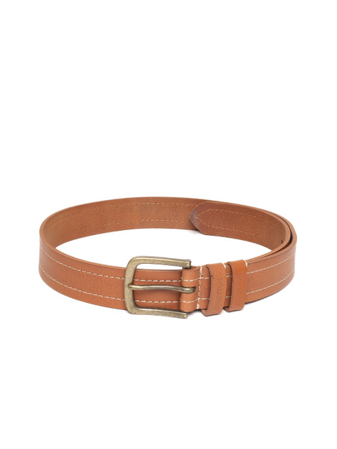 

United Colors of Benetton Men Tan Brown Leather Solid Belt
