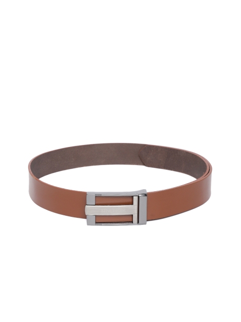 

United Colors of Benetton Men Brown Solid Leather Belt