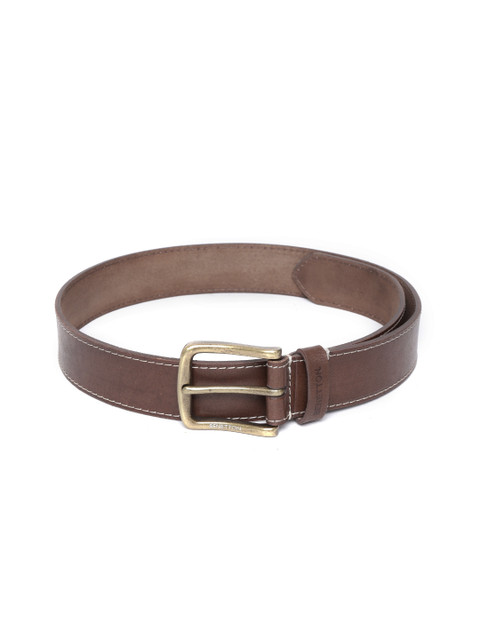 

United Colors of Benetton Men Brown Solid Leather Belt