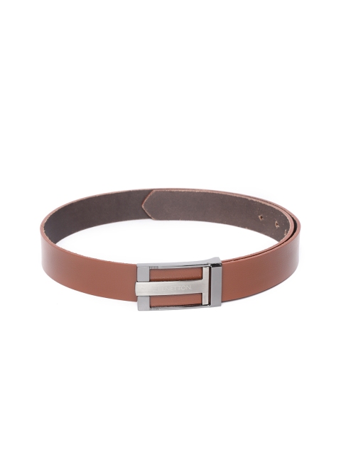 

United Colors of Benetton Men Brown Solid Leather Belt