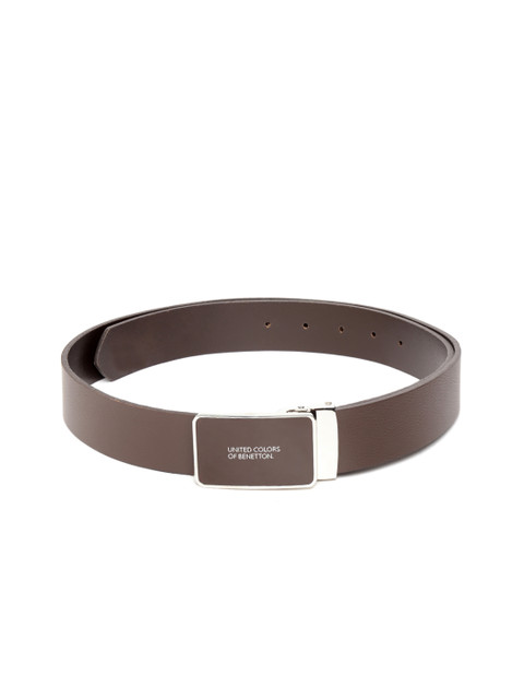 

United Colors of Benetton Men Coffee Brown Solid Leather Belt