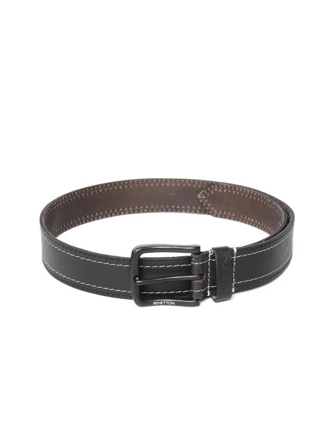

United Colors of Benetton Men Coffee Brown Solid Leather Belt