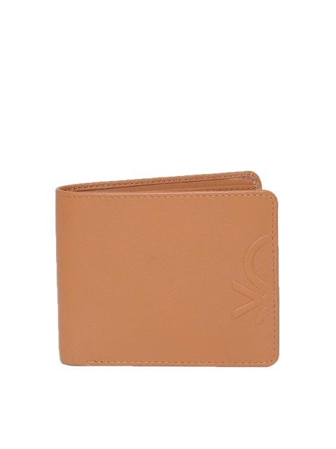 

United Colors of Benetton Men Brown Leather Two Fold Wallet