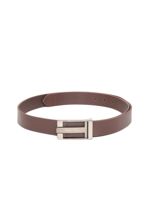 

United Colors of Benetton Men Coffee Brown Solid Leather Belt