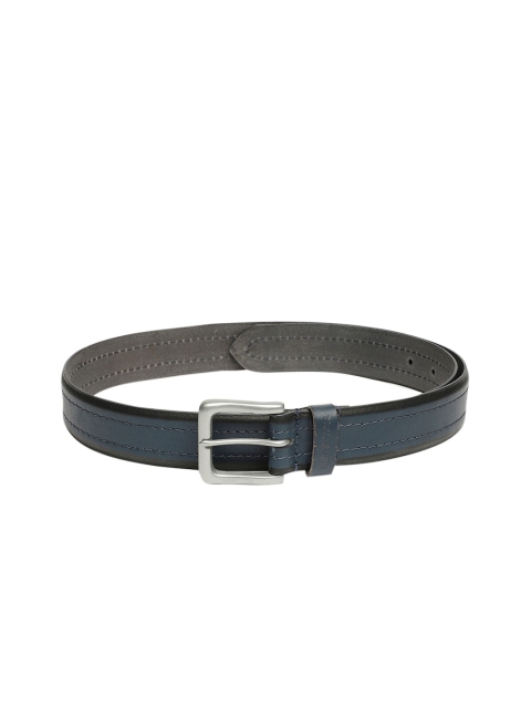 

United Colors of Benetton Men Blue Solid Leather Belt