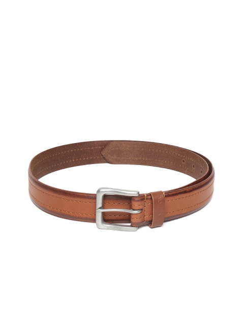 

United Colors of Benetton Men Tan Brown Leather Solid Belt