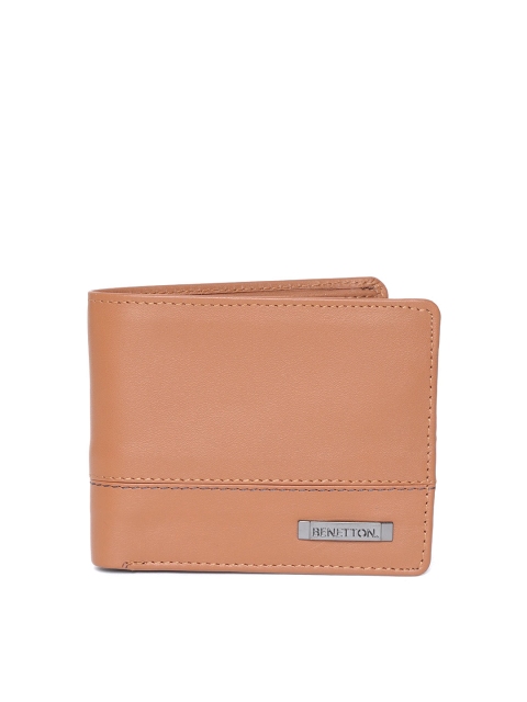 

United Colors of Benetton Men Brown Leather Two Fold Wallet