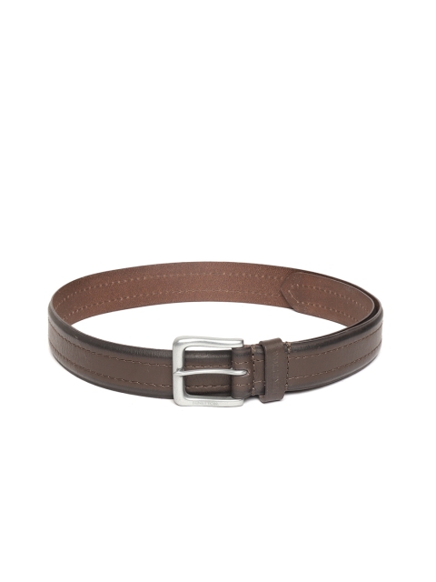 United Colors of Benetton Men Coffee Brown Solid Leather Belt