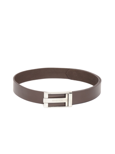 

United Colors of Benetton Men Brown Solid Leather Belt