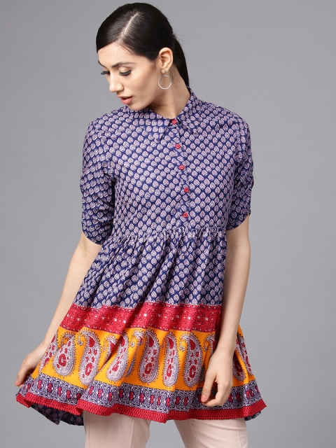 

AKS Blue & Orange Printed Tunic