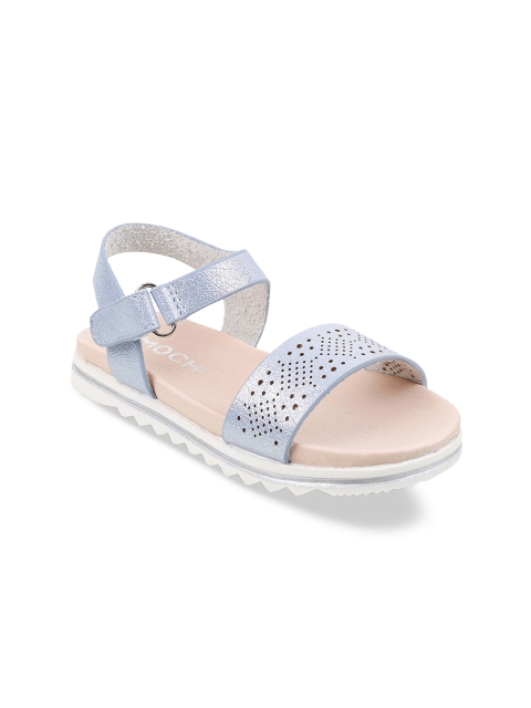 

Mochi Girls Blue Solid Open Toe Flats