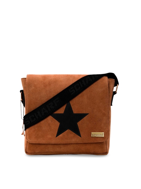 

SCHARF Unisex Brown Solid Messenger Bag