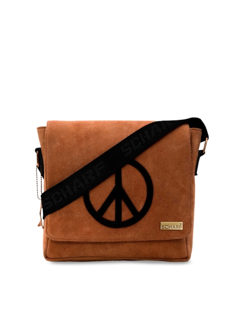 

SCHARF Unisex Brown Solid Messenger Bag