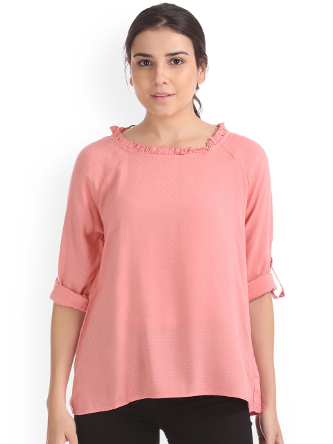 

Cherokee Women Pink Solid Top