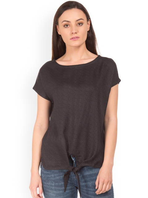 

Cherokee Women Black Solid Top