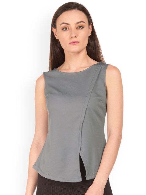 

Cherokee Women Grey Solid Top