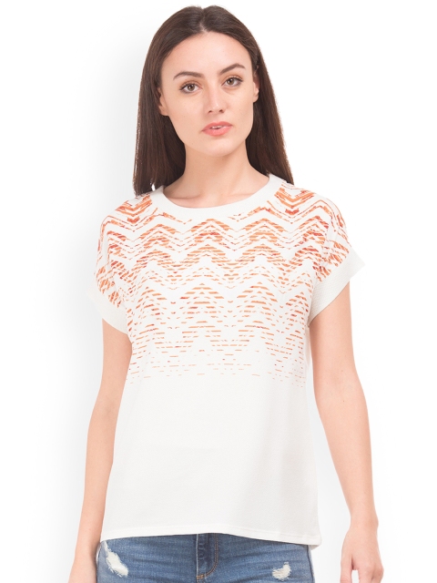 

Cherokee Women White Printed Top