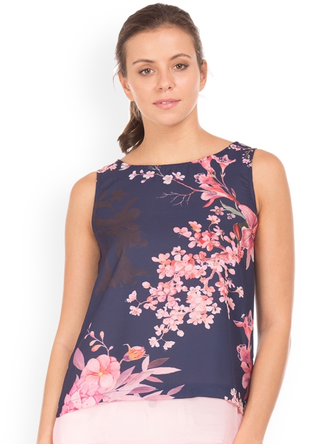 

Cherokee Women Blue Printed Top