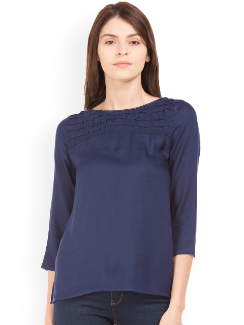

Cherokee Women Blue Solid Top