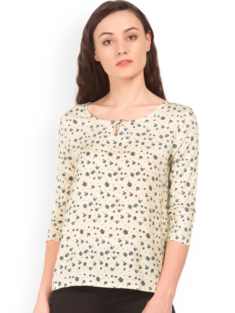 

Cherokee Women Peach-Coloured Printed Top