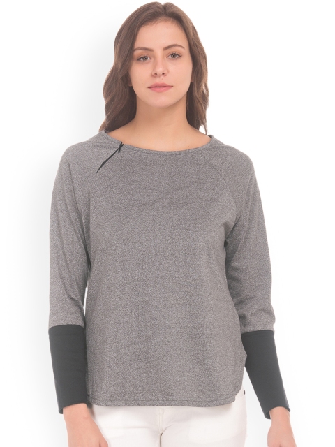

Cherokee Women Grey Solid Top