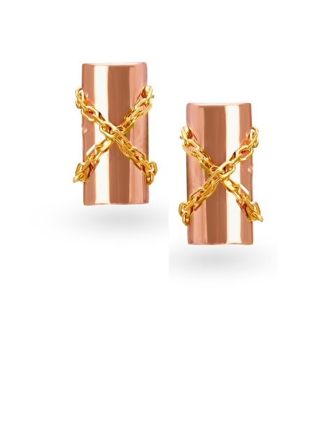 

Mia by Tanishq 14KT Yellow & Rose Gold Stud Earrings