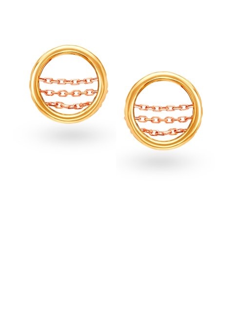 

Mia by Tanishq 14-Karat Yellow & Rose Gold Stud Earrings
