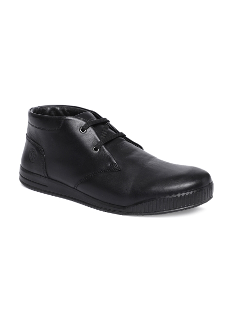 

Woodland Men Black Leather Derbys