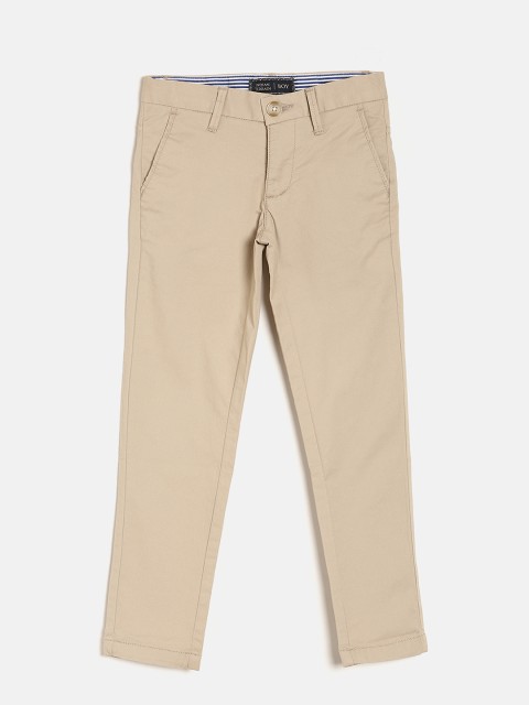 

Indian Terrain Boys Beige Solid Chinos