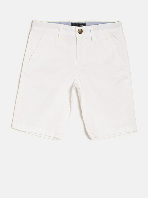 

Indian Terrain Boys White Solid Regular Shorts