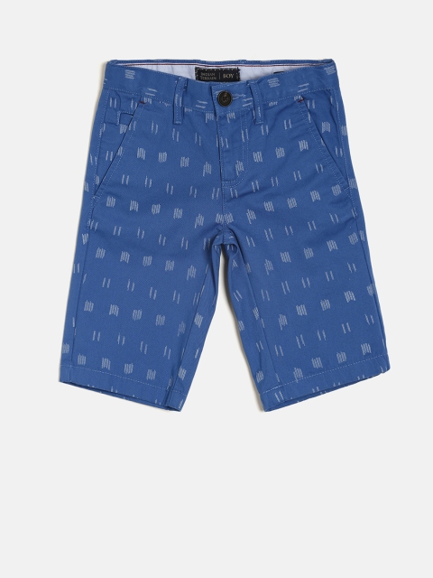 

Indian Terrain Boys Blue Printed Regular Fit Shorts