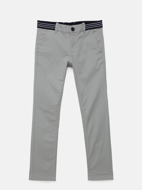 

Indian Terrain Boys Grey Regular Fit Solid Trousers