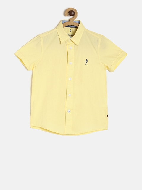 

Indian Terrain Boys Yellow Regular Fit Solid Casual Shirt