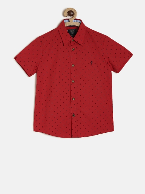 

Indian Terrain Boys Red Regular Fit Printed Casual Shirt