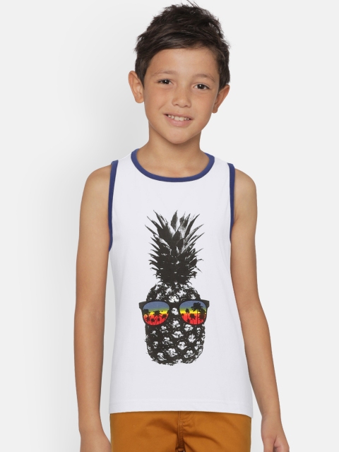 

Indian Terrain Boys White Printed Round Neck T-shirt