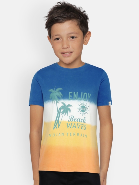 

Indian Terrain Boys Multicoloured Printed Round Neck T-shirt, Multi