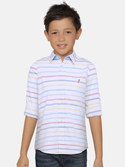 

Indian Terrain Boys Multicoloured Striped Casual Shirt, Multi