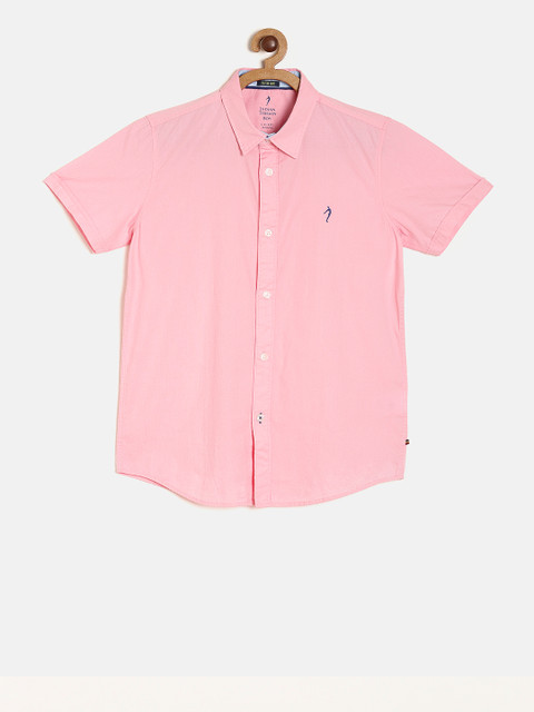 

Indian Terrain Boys Pink Solid Casual Shirt