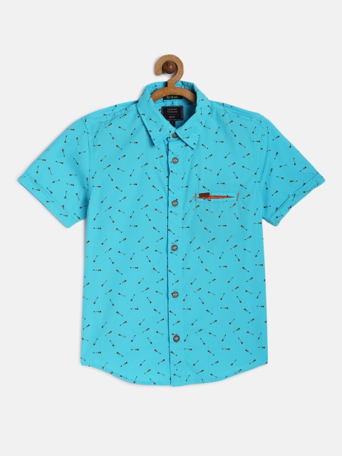 

Indian Terrain Boys Blue Regular Fit Printed Casual Shirt