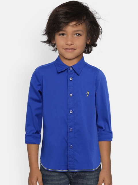 

Indian Terrain Boys Blue Regular Fit Solid Casual Shirt