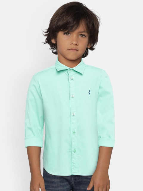 

Indian Terrain Boys Green Regular Fit Solid Casual Shirt