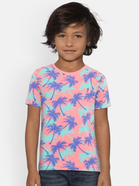 

Indian Terrain Boys Pink Printed Round Neck T-shirt