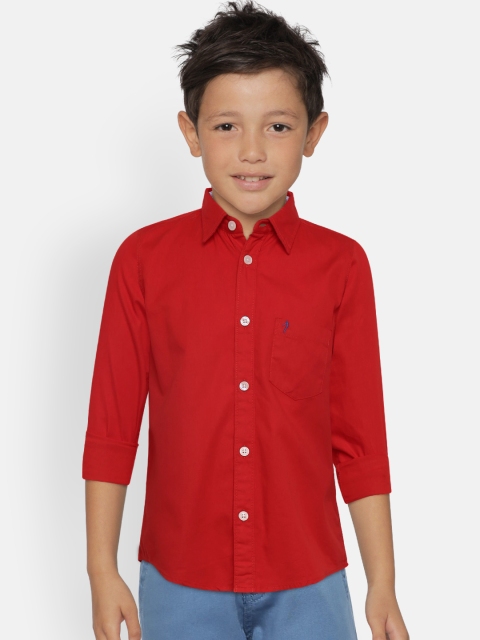 

Indian Terrain Boys Red Regular Fit Solid Casual Shirt