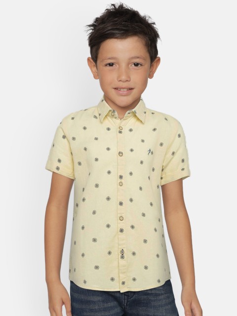 

Indian Terrain Boys Yellow Printed Shirt